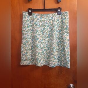 J Jill Women's Hawaiian House Palm Trees Short Skirt Size S Petite